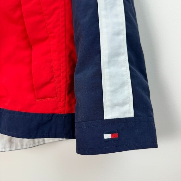 Tommy Hilfiger Jacket Womens Medium Coastal Yachting Sailing Colorblock Hooded - Picture 4 of 12